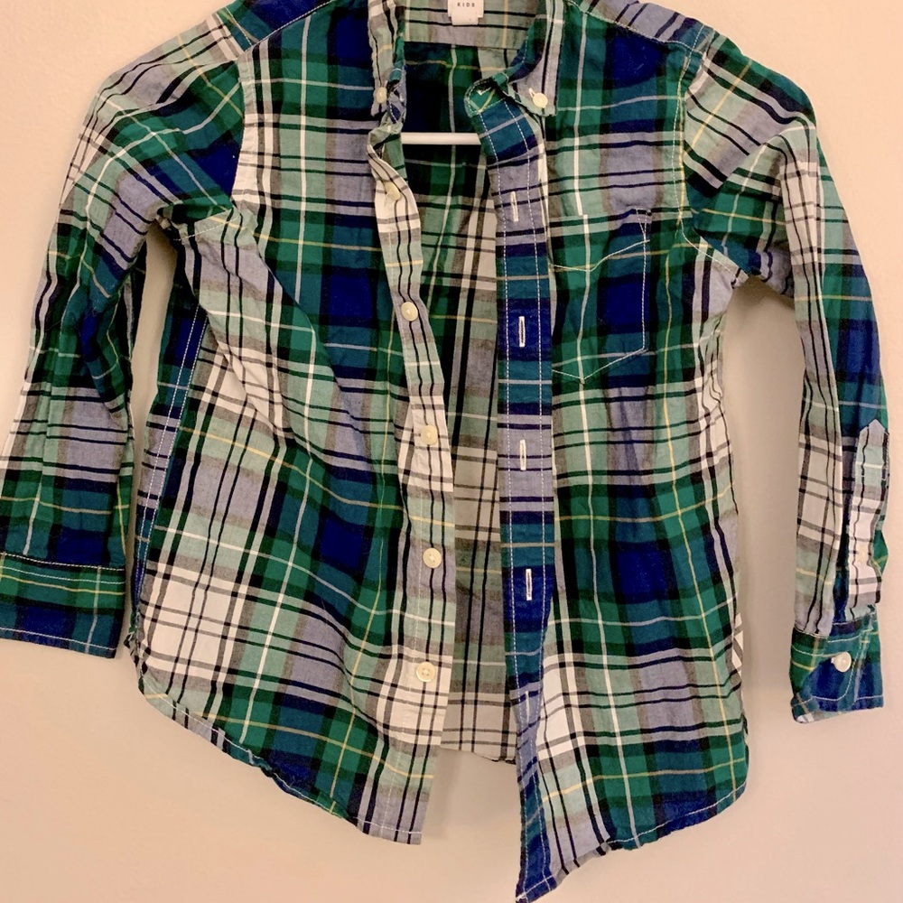 Boys Plaid Button Down